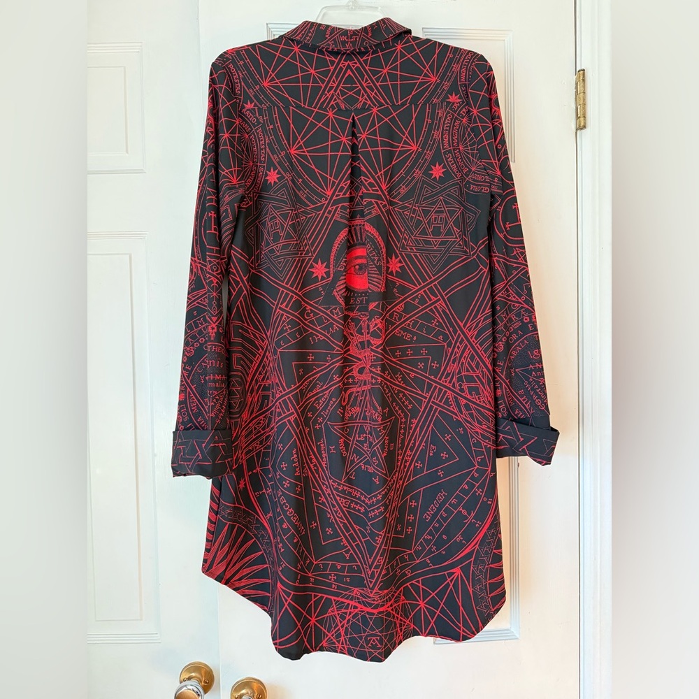 BlackMilk Secret Society Red Business Time Shirt Dress, NWT - Picture 3 of 5